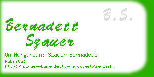 bernadett szauer business card
